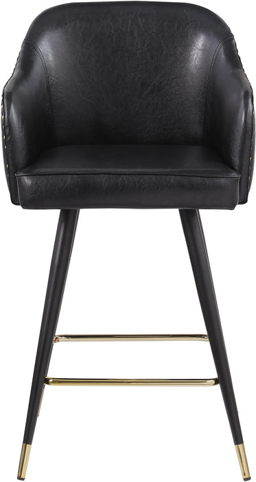 Barbosa Black Faux Leather Counter/Bar Stool