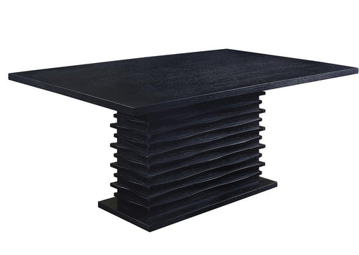 Stanton Rectangle Pedestal Dining Table Black image