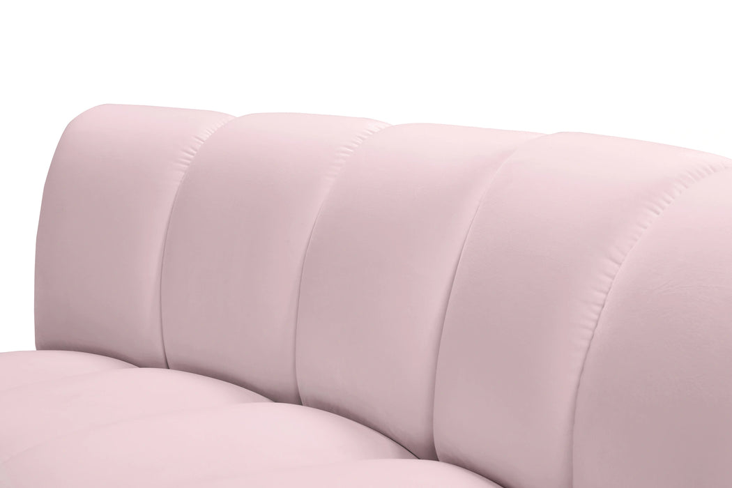 Infinity Pink Velvet 7pc. Modular Sectional