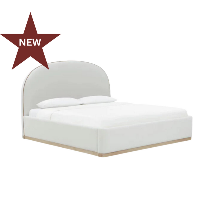 Marlow Cream Velvet King Bed