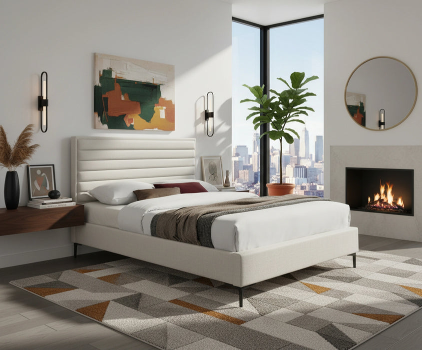 Hunter Cream Linen Full Bed