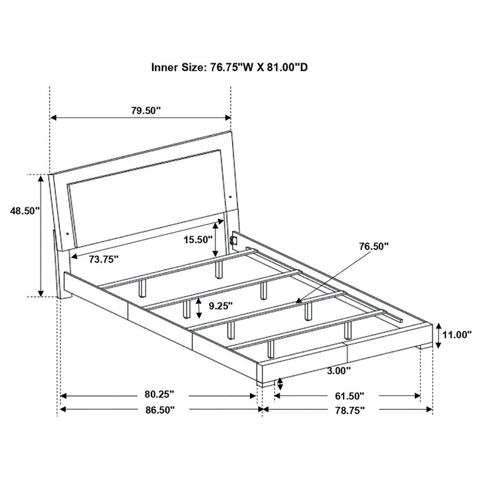 Felicity Panel Bed with LED Lighting
