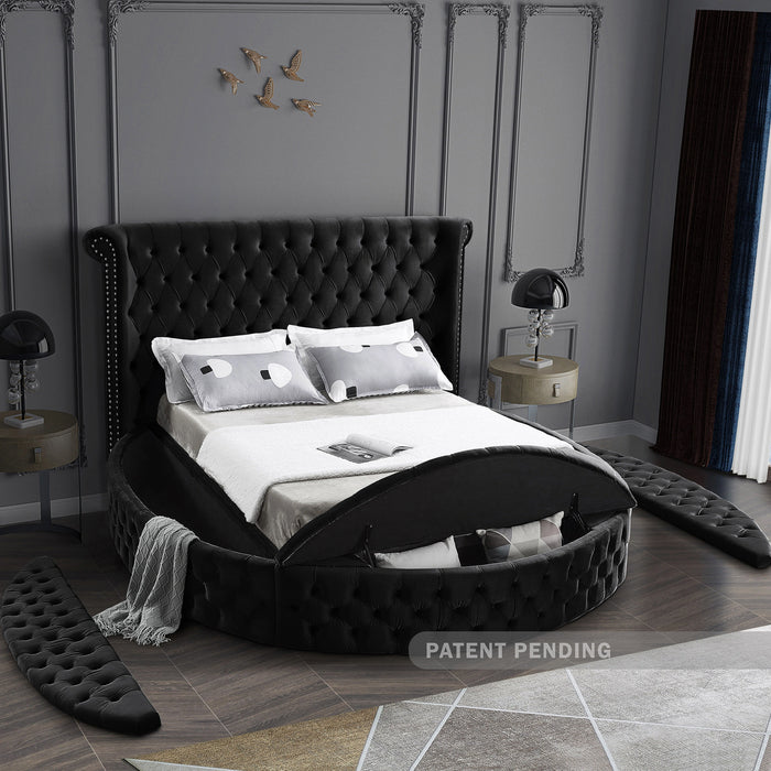 Luxus Black Velvet Full Bed (3 Boxes)