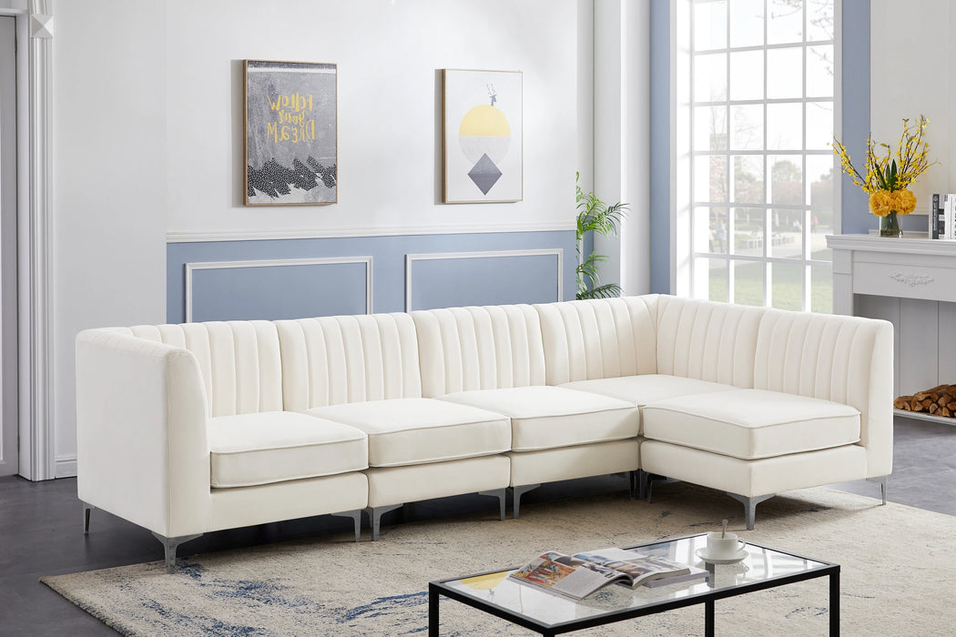 Alina Cream Velvet Modular Sectional