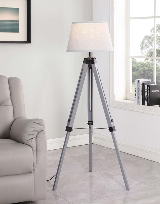 Dayton Adjustable Empire Shade Tripod Floor Lamp Grey image