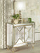 Lupin 2-door Accent Cabinet Mirror and Champagne image