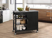 Ottawa Stainless Steel & Black Kitchen Cart image