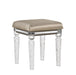 Skylar PU & Dark Champagne Vanity Stool image