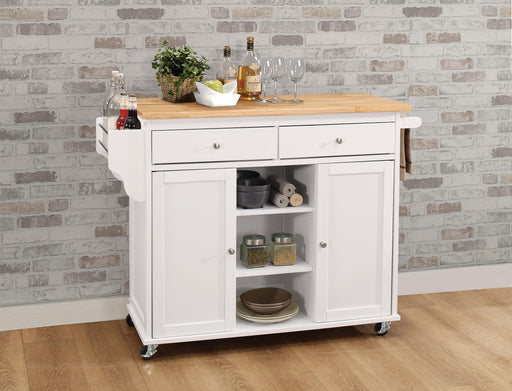 Tullarick Natural & White Kitchen Cart image