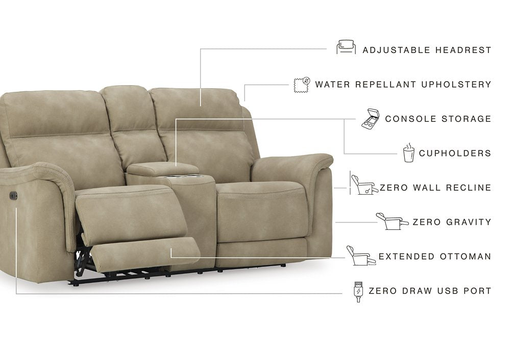 Next-Gen DuraPella Power Reclining Loveseat with Console