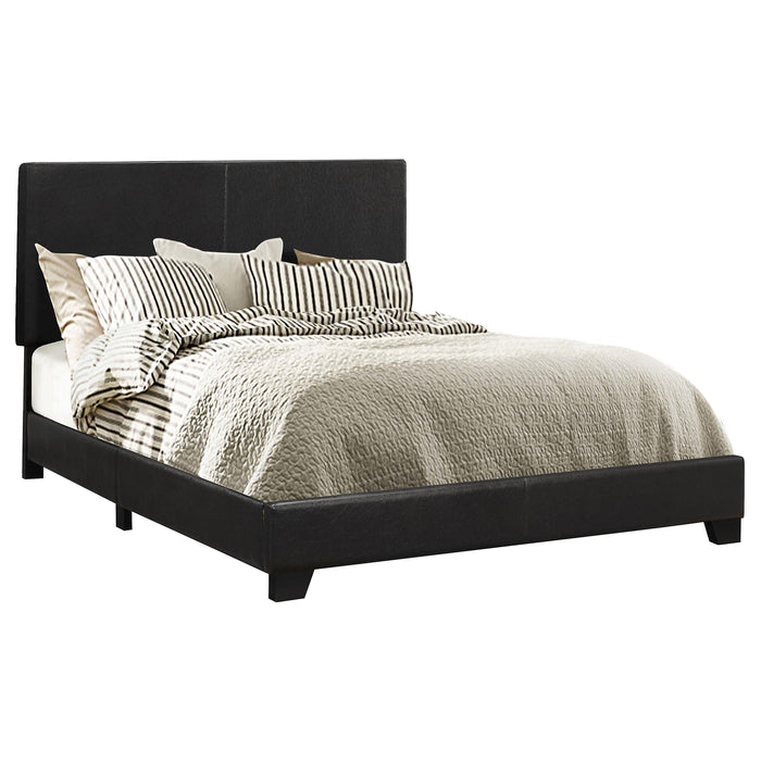 Dorian Upholstered California King, E.King, & Queen Bed Black, Brown, & Grey image