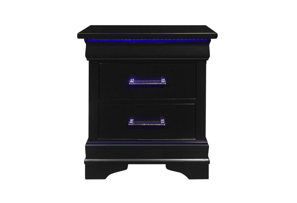 CHARLIE BLACK NIGHTSTAND WITH LED image