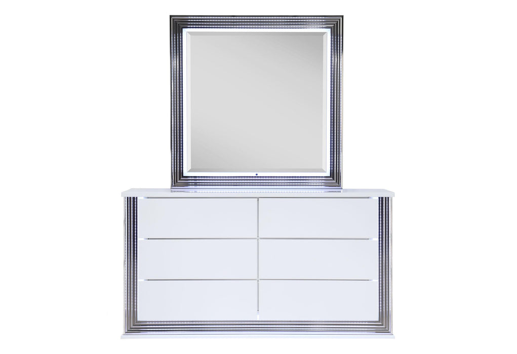 YLIME SMOOTH WHITE DRESSER WITH LED image