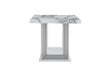 YLIME WHITE MARBLE END TABLE image