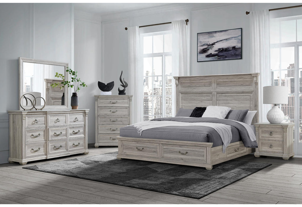 TATUM NATURAL QUEEN BED GROUP WITH STORAGE image