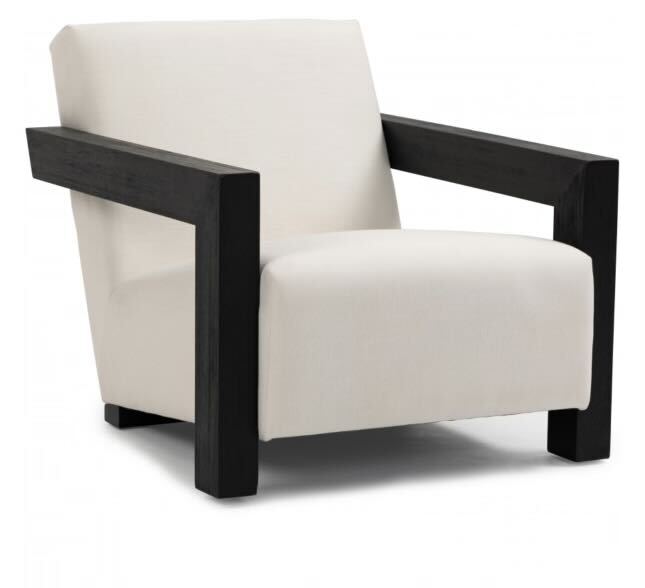 Ward Linen Textured Fabric Accent Chair