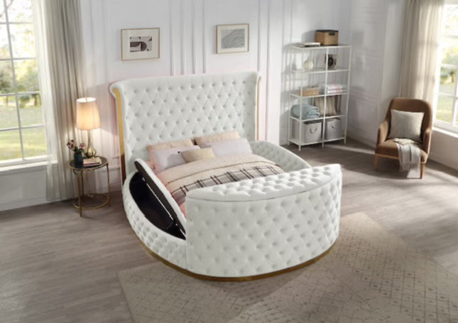 Round Soft Velvet Bed