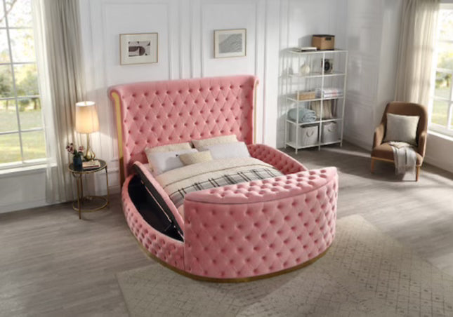 Round Soft Velvet Bed