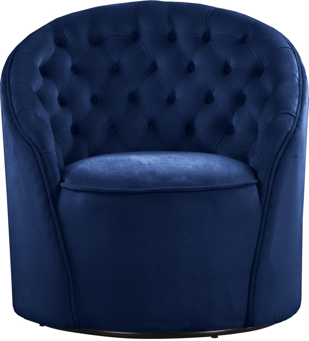 Alessio Navy Velvet Accent Chair