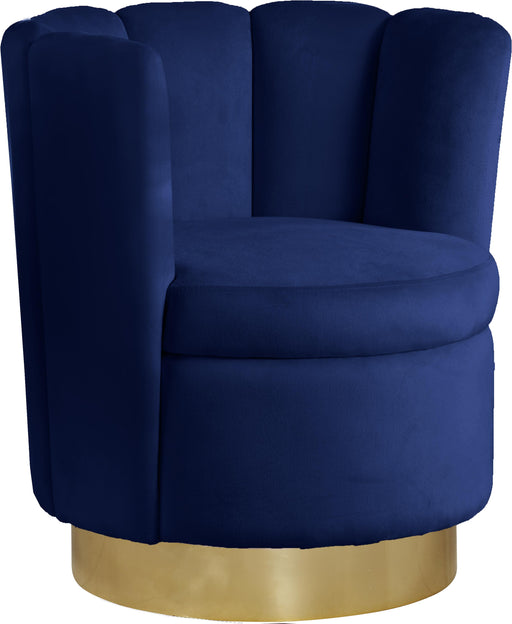 Lily Navy Velvet Accent Chair image