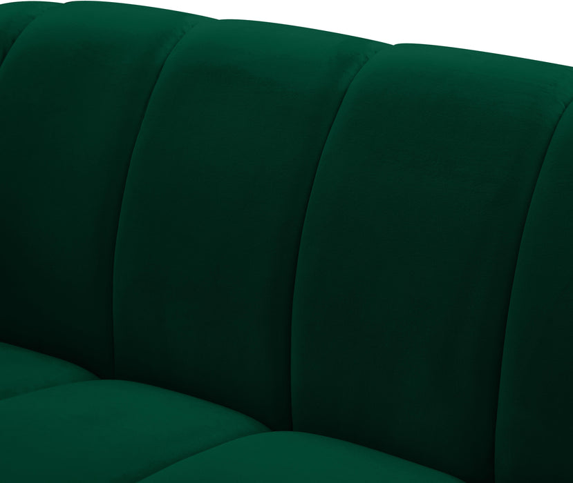 Elijah Green Velvet Loveseat