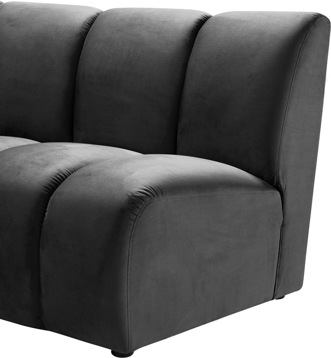 Infinity Grey Velvet Modular Chair