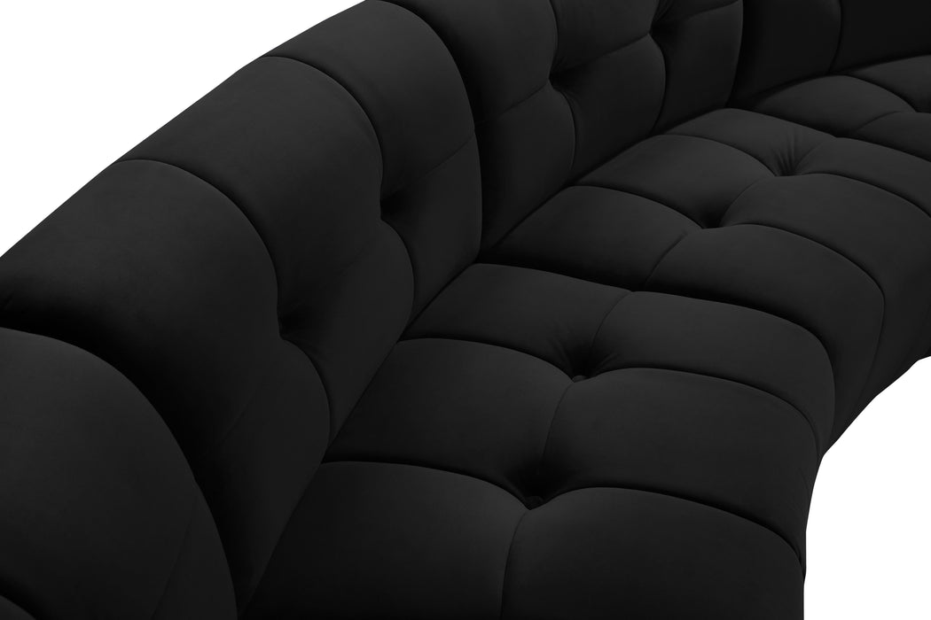 Limitless Black Velvet 10pc. Modular Sectional