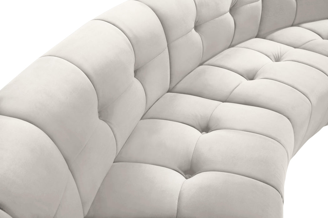 Limitless Cream Velvet 8pc. Modular Sectional