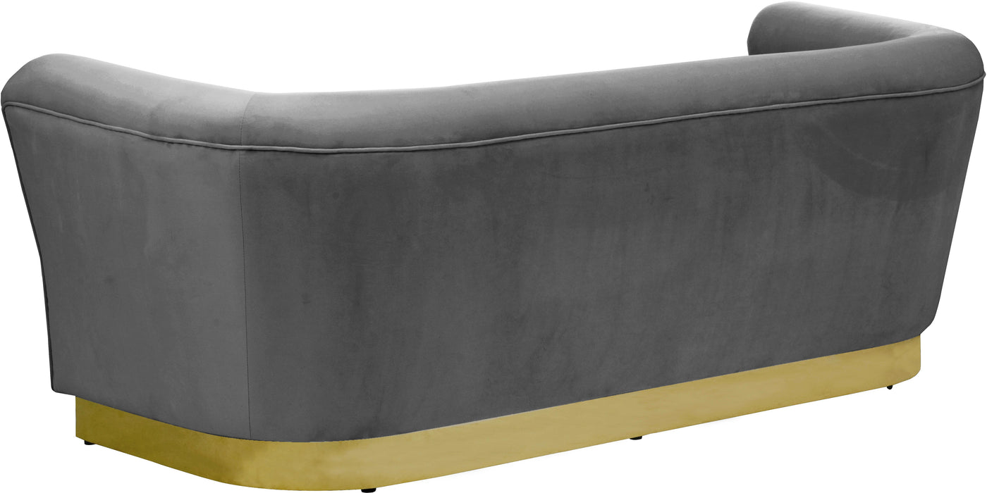 Bellini Grey Velvet Sofa