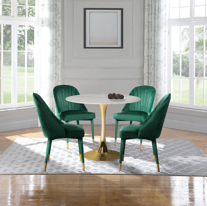 Belle Green Velvet Dining Chair