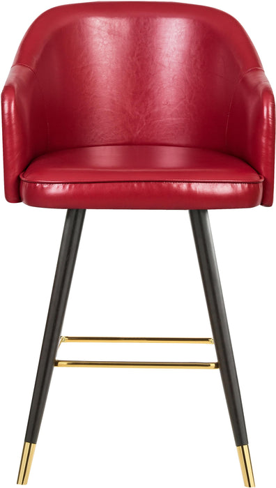 Barbosa Red Faux Leather Counter/Bar Stool