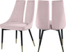 Sleek Pink Velvet Dining Chair image