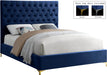 Cruz Navy Velvet King Bed image