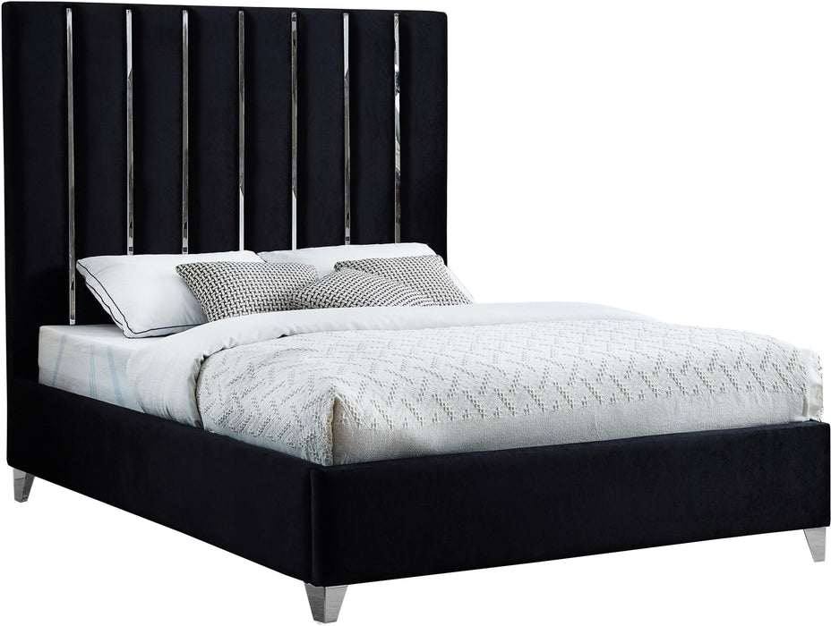 Enzo Black Velvet King Bed image