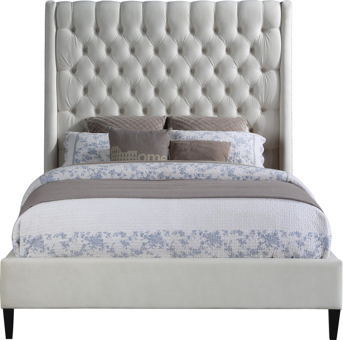 Fritz Cream Velvet King Bed