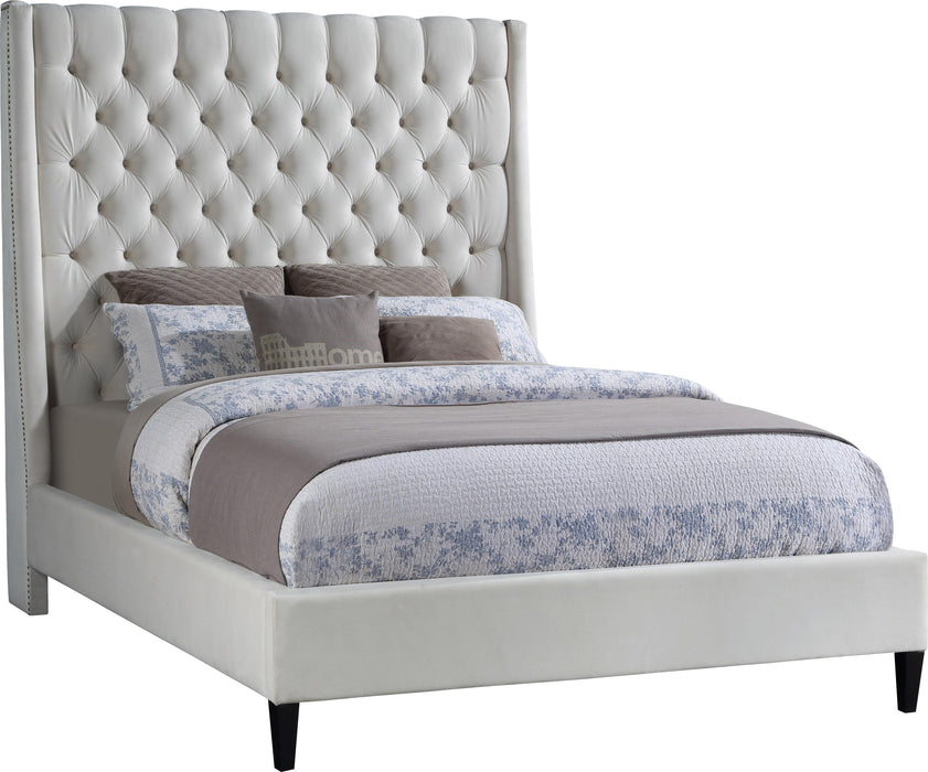 Fritz Cream Velvet King Bed image