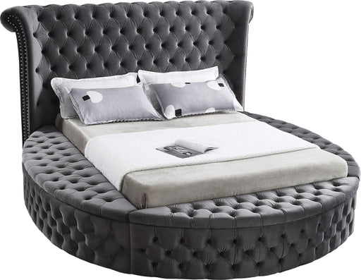 Luxus Grey Velvet King Bed (3 Boxes) image