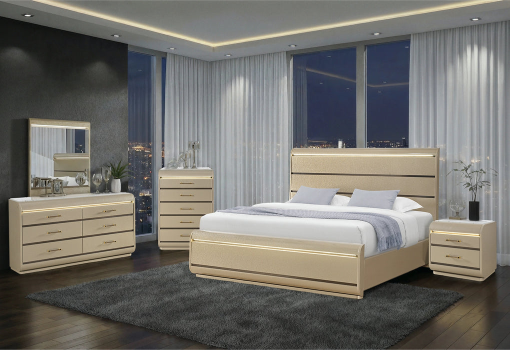 Genesis Gold Dresser with LED