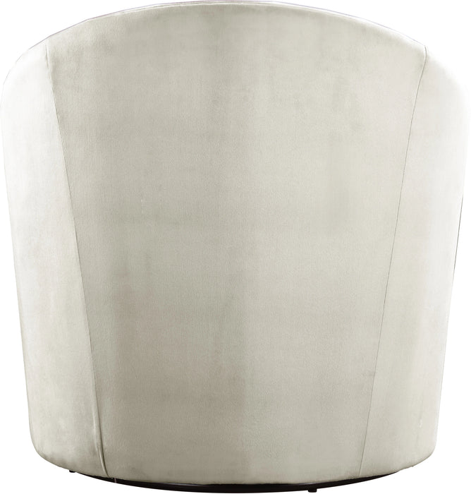 Alessio Cream Velvet Accent Chair