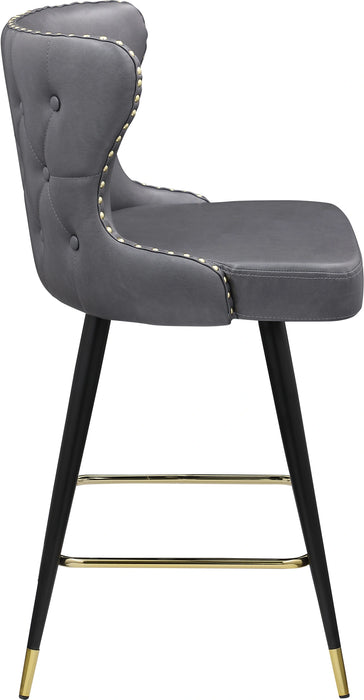 Hendrix Grey Faux Leather Counter/Bar Stool
