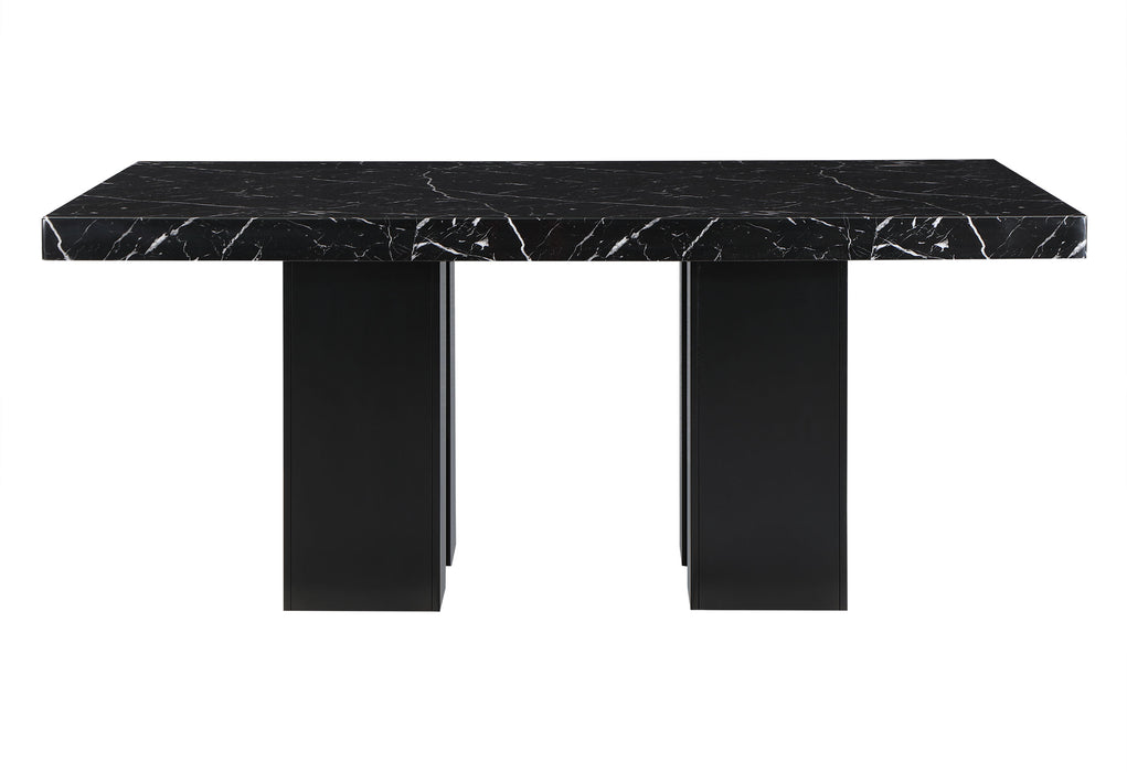 D03 DINING TABLE +6 D03 DINING CHAIRS BLACK