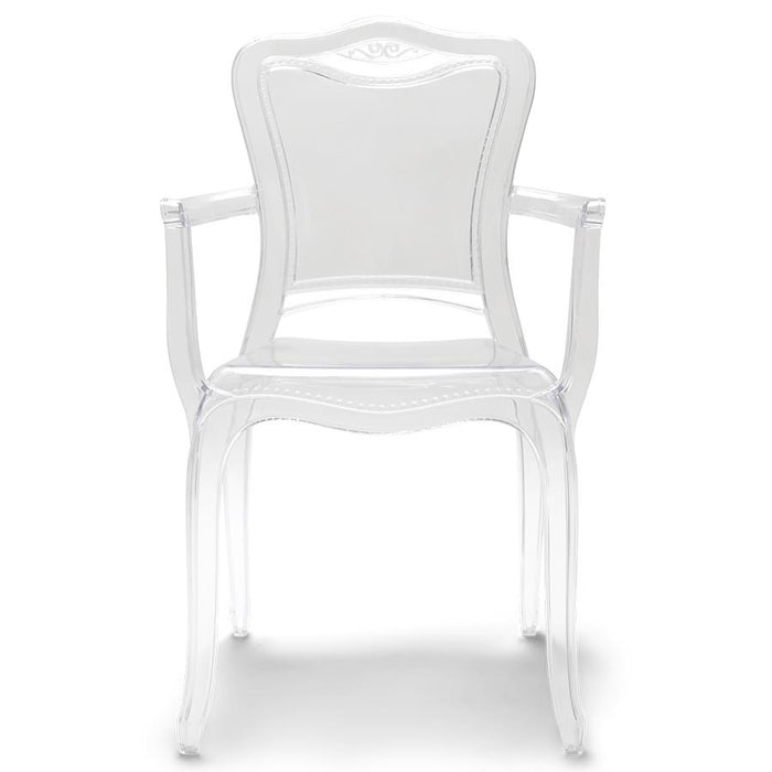 Noella Clear Ghost Arm Vanity Chair